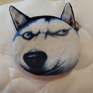 Coin Change Purse Husky Malamute Side Eyes